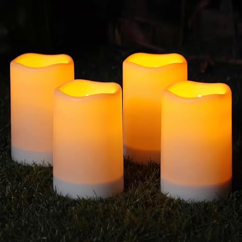 Image of Homemory Solar Candles Outdoor Waterproof, Sensor Only, Dusk to Dawn, 3 inchx5 inch