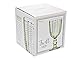 Twill Goblet Beverage Glass Cup by Godinger - Emerald Green - Set of 4