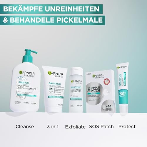 Garnier Hautklar 3 in 1 Gesichtsreinigung für unreine Haut, Reinigung, Peeling und Maske, Mit Salizylsäure und Tonerde, 1 x 150 ml 5