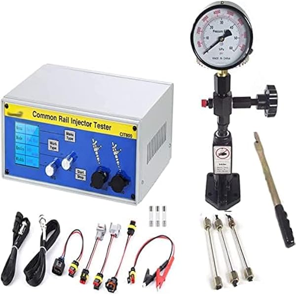 WJW Diesel Tester, Diesel Injector Tester Compression Kit, CIT800 Common Rail Injector Tester, Multi-Function Detector Diesel Electromagnetic Injector Tester