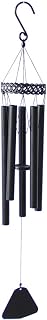 WASTEBIN Campanas grandes para exteriores de 36 pulgadas, para exteriores, con 5 tubos afinados, relajantes, color negro