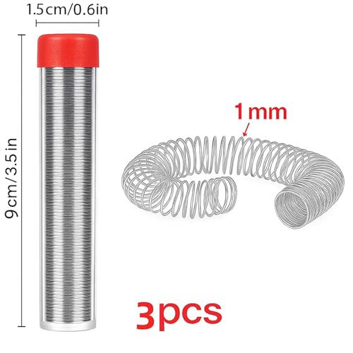 Image of 3Pcs Solder Wire 63 /37,High Purity Tin Rosin Core Solder for Electronic Electrical Soldering Components Repair,Low Residue(1.0mm45g)