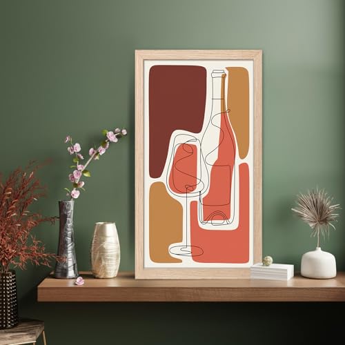 Image of NoWorries Wall art framed painting food posters for cafe decor (Synthetic wood frame) inch300 GSM premium art HD prints inch Wall painting for Home & Kitchen Decor (Pattern illustration)( Set of 1, Framed Painting) (NATURAL, ART-2, 10X19INCHES)