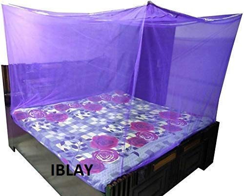 Image of Machardani Net Double Bed King Size - 7x7 Ft Mosquito Netting for Bed (Purple)