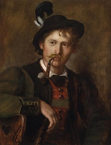 Portrait Eines Jungen Tirolers Defregger tableau décoration chambre affiche 60x90cm