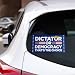 BAVAHA [7.5x3.75] Democracy Not Dictatorship Bumper Sticker Anti Felon President Sticker Patriotic Bumper Sticker Funny Political Sticker Resist Fascism Vinyl Decal for Cars Windows Laptop Vehicle