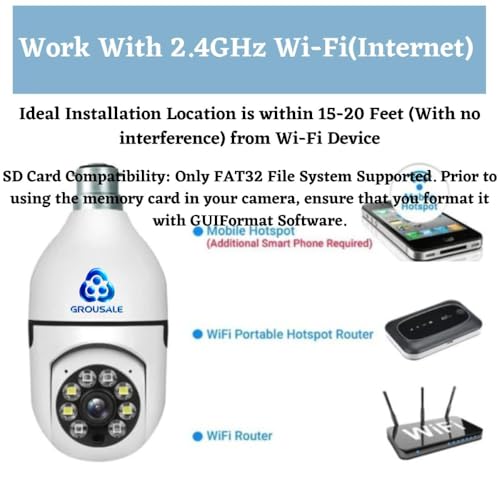 Image of 5MP Wi-Fi CCTV Camera for Home Indoor, 360� Auto Rotation, Color Night Vision, 24 /7 Surveillance, Two-Way Audio, Compatible with All Indian Electric Holders
