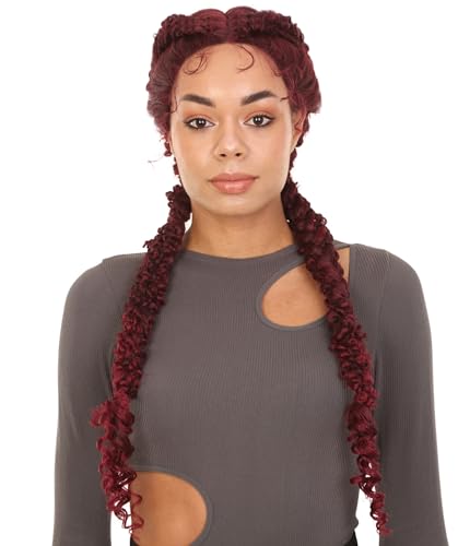 LUXLUXE Renee 27-inches ½Lace+Part French Butterfly Lace Braided Wig, Heat