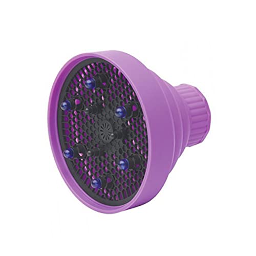 WRITWAA Portable Foldable Silicone Hair Dryer Diffuser Fit Space Saving Design Purple Color Height for Quick Drying and Styling