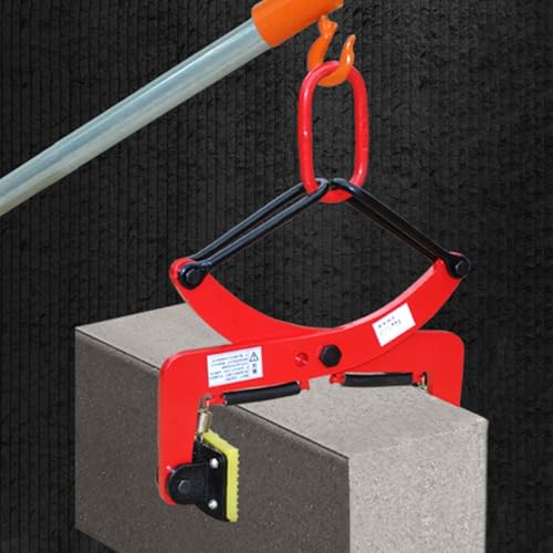 Vertical Plate Lifting Clamp, Heavy Duty Alloy Steel Stone Clamps Forklift for Transporting Wood Slab, High Visibility Lifter Tool with Big Jaw Opening 6-30 CM(Opening 4.7-9.4 inch(12-24 cm))