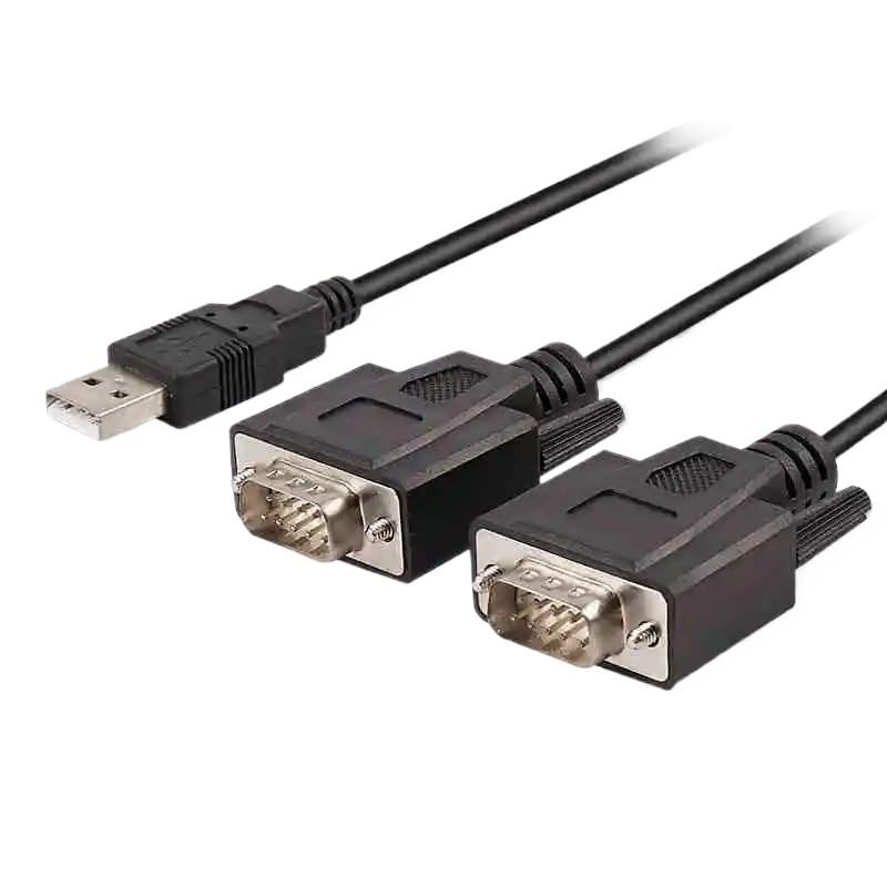 Câble adaptateur USB 2.0 vers Dual com F&T>D*I CHIP 2 ports USB vers série RS232 DB9