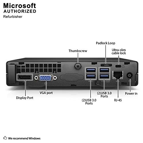 HP 600 G2 Micro Computer Mini Tower PC (Intel Quad Core i3-6100T, 16GB DDR4 Ram, 256GB Solid State SSD, WIFI, VGA, USB 3.0) Win 10 Pro (Renewed) - Image 7