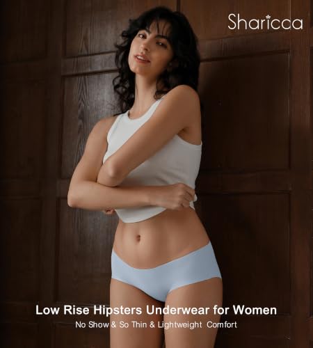 Image of SHARICCA Womens Seamless Underwear Nuage No Show Hipster Panties 5 Pack