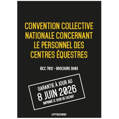 Convention collective centres équestres Brochure 3603 IDCC 7012 UTTSCHEID