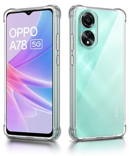 Image of WOW IMAGINE Clear Back Cover Case for Oppo A78 5G | Shockproof Soft TPU Case | Cushioned Edges for Ultimate Protection Back Cover Case - Transparent