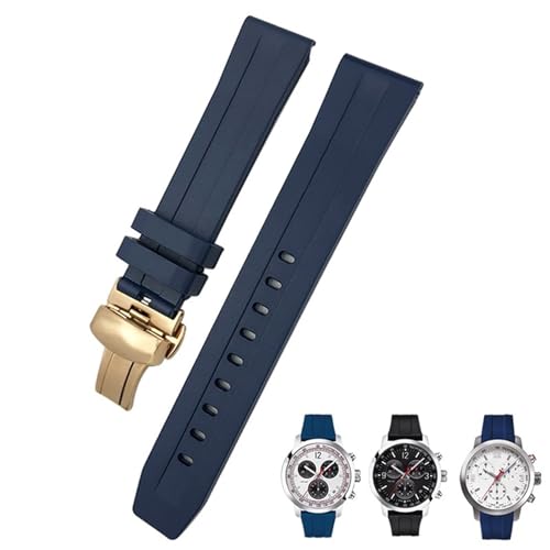 Correa de silicona de 20mm para reloj Tissot PRC200 con cierre de mariposa