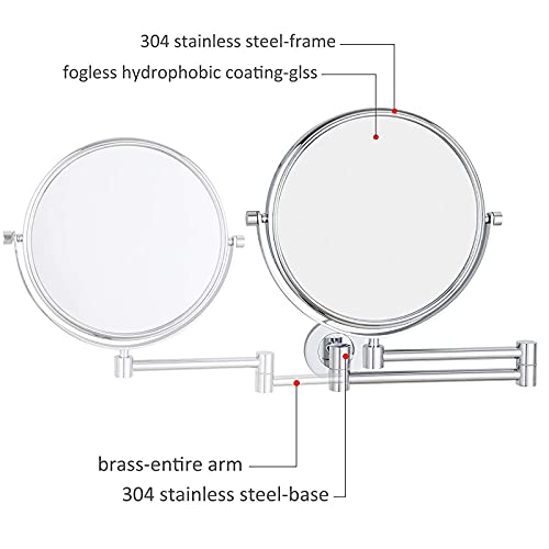 Miroir mural pivotant réglable pour ne plus manquer aucun détail de maquillage
