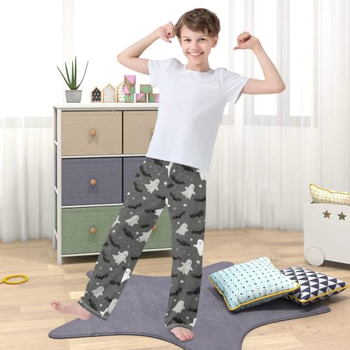 Halloween Pajama Pants Ghost Stars Bats Long Sleep Pants Lounge Bottoms3