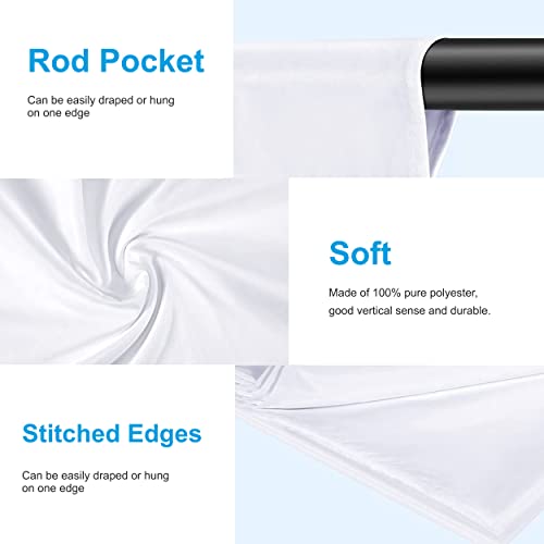Boltove-6FTX9FT-White-Backdrop-Background-Rod-Pocket-for-Photography-BackdropPhotoshoot-BackgroundVideo-Production-Home-DecorationWeddings-Newborns-Product-Photography-Screen-Video-Curtain