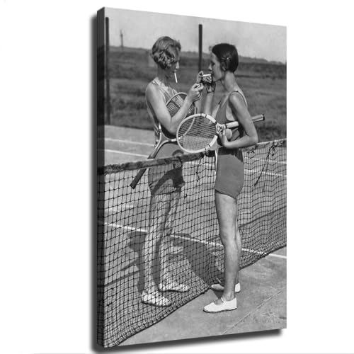 Vintage Style Tennis Photograph Women