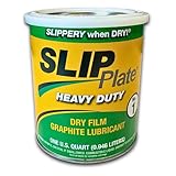 Slip Plate No. 1 Graphite Lubricant – 1 Quart Can – Dry Film Anti-Stick Coating for Lawn Mowers, Snow Blowers, Chutes, Farm Equipment, Industrial Use – Heavy Duty Graphite Paint