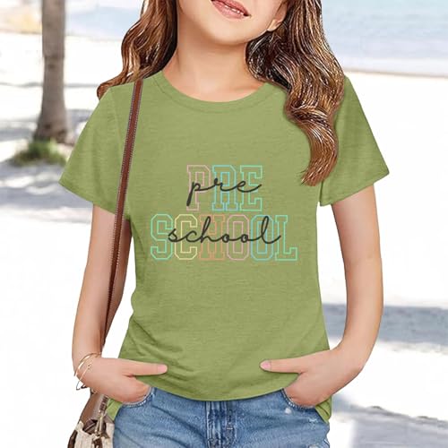 Toddler Back to School Shirt Kids Boys Girls First Day of Preschool Tshirt Youth Cute Graphic (a-Mint Green, 2-3 Years)4