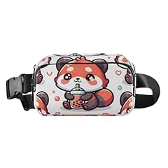 Cute Red Panda With Bubble Tea Cartoon