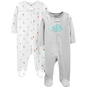 Simple Joys by Carter’s Mamelucos para bebés y niños pequeños (Pack de 2) Unisex bebé