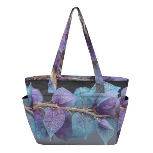 Bolso Tote para Mujer con Estampado de Hojas miniatura 1