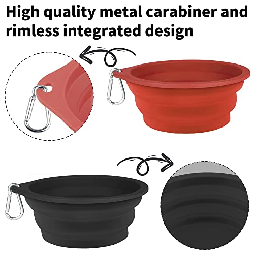 Cooyoo Collapsible Dog Bowls 700Ml,2 Pack Portable Collapsible Dog Water Bowls For Cats Dogs,Pet Foldable Feeding Watering Dish For Traveling Camping Walking With 2 Carabiners #TOP5