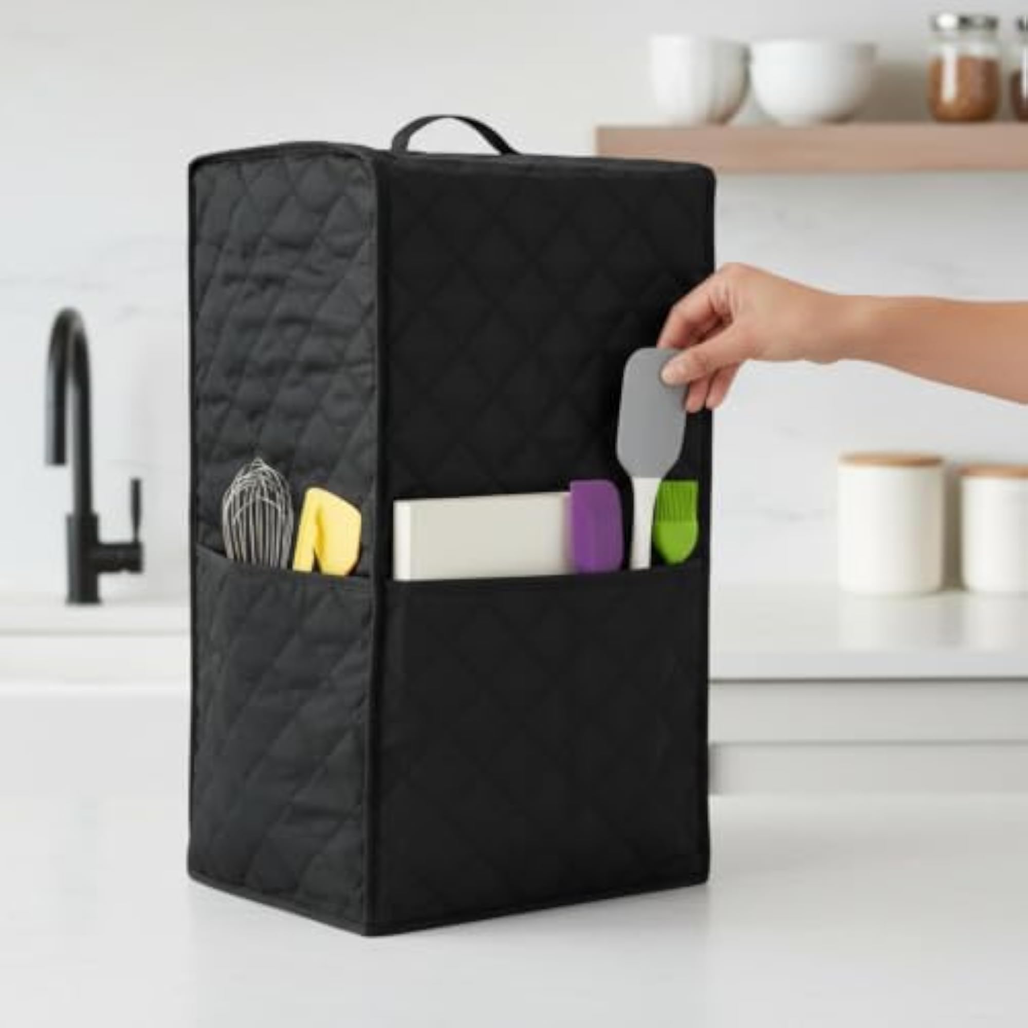 Quilted Blender Dust Cover, Machine Washable Polyester