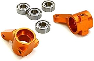 Integy RC Model OBM-3636ORANGE Alloy Machined Front Knuckles for Traxxas Bandit,Rustler2WD,Stampede2WD,Slash2WD