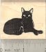 Very Black Cat Rubber Stamp
