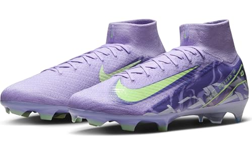 Nike United Mercurial Superfly 10 Elite FG High-Top Soccer Cleats (HF1603-500, Purple Agate/Barely Volt)2
