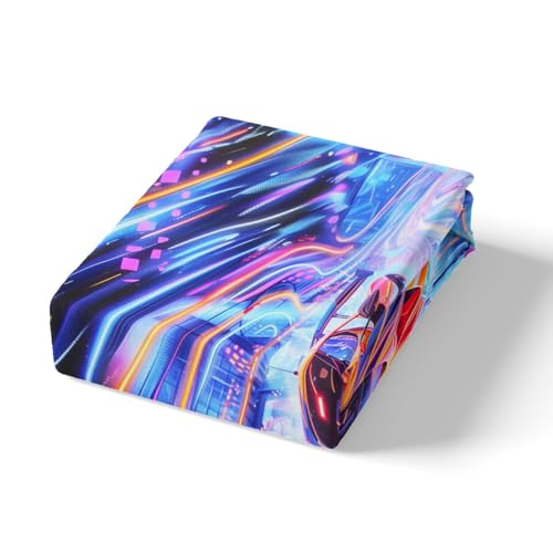 Parure de lit enfant 135x200 voiture de sport housse couette course - 5