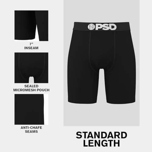 PSD Underwear Mens Boxer Briefs - Food & Drink, Standard Length Pack & Singles, Soft & Breathable Boxer Briefs for Men