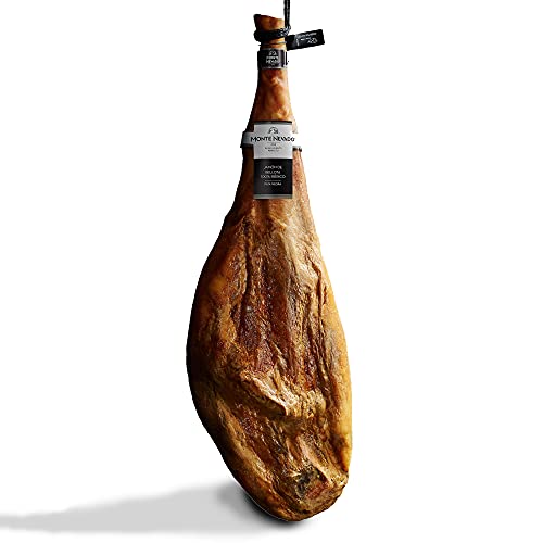 Monte Nevado Iberico Ham Bellota - Acorn Fed - Min Weight 16.5 lbs, 32 Months Avg Curing Time - Jamon Iberico Pata Negra - Great Family and Friends Gift