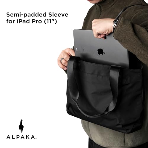 ALPAKA Elements Tote S and HUB Carabiner (L) - Spacious Interior City Walk Tote Bag with Slip Pockets,Casual Use,Self Standing; Quick Release Keychain with Magnetic Belt Clip - EDC Carabiner for Keys3