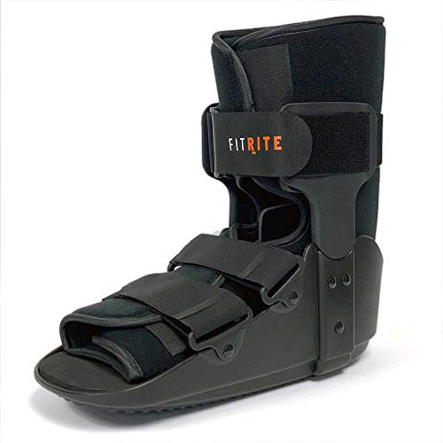 Fitrite Basic CAM Short Walker Boot, Black | Closed Toe Low Top Ankle Fracture Boot (Medium)