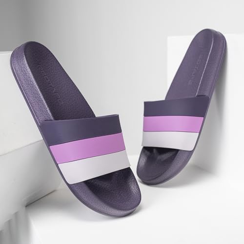 Image of Red Tape Womens Sliders in Slate Blue | Casual Pool Sliders | SLATE BLUE | 3 UK