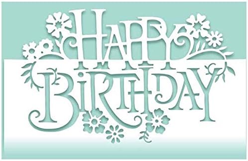 Happy Birthday Cutting Dies, U-horizon DIY Scrapbooking Metal Embossing Stencil Template Mold for Album Paper Card Art Craft (Happy Birthday)