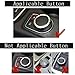 Black Car Console Multimedia Switch Button Cover Trim Sticker Compatible with Mercedes Benz A B Class CLA GLA W176 W246 C117 W117 X156(Model B)