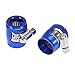 X AUTOHAUX 4pcs AN6 Hex Blue Car Hose Finisher Flexible Rubber Pipe Clamp with Screw Band Adapter Fitting for Oil Fuel Water Tube