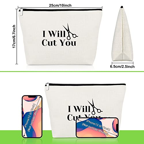 Hairdresser Gift for Women Hair Stylist Gift Makeup Bag Funny Birthday Present for Hair Dresser Stylists Barber Hairstylist Cosmetic Bag Appreciation Present Cosmetology Graduate Cosmetic Pouch2