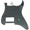 Dopro 11-Loch ST Strat One Humbucker Gitarren-Schlagbrett mit Gurtknauf f r FD Delonge mattschwarz 1-lagig