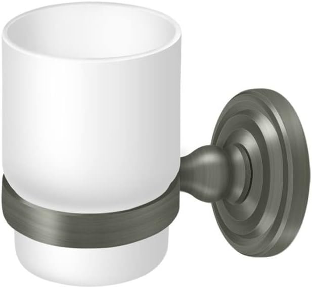 Deltana R2013-u15a Toothbrush Holder With Solid Brass Mount, Antique Nickel