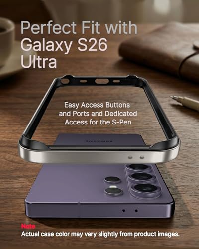 Image of RAEGR Case | Anodized Aluminum Bumper | Edge Armor Protective Minimal Case Designed for Galaxy S26 Ultra (2026) - Natural Titanium RG10658