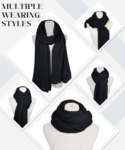 Womens Winter Scarf Long Soft Chunky Scarves Warm Blanket Oversized Shawl Wraps3