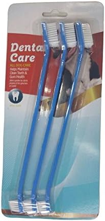 LuWees Double Headed Dog Toothbrush for Puppy and Cat Dental Care Protect Teeth