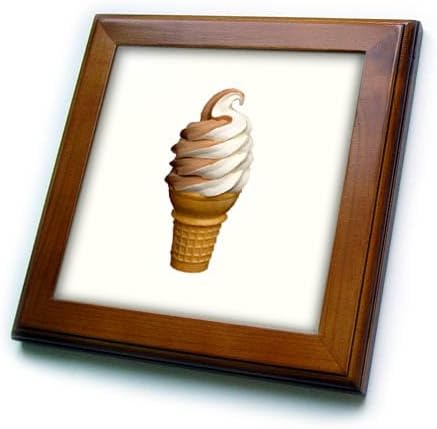 3dRose ft_1002_1 Soft Serve Framed Tile, 8 by 8-Inch
